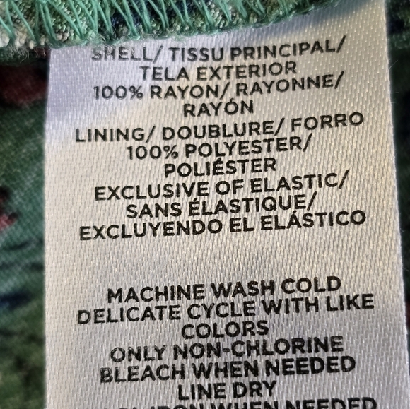 Ann Taylor Dress Women PXL Floral Mixed Print Smocked Waist Tie Shoulder Tie New - Picture 14 of 14